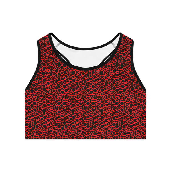 Red Dragon Scale Sports Bra (AOP)