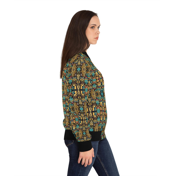 Aztec Gods Women's Bomber Jacket (AOP)