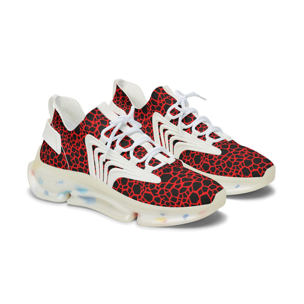 Red Dragon Scales Women's Mesh Sneakers