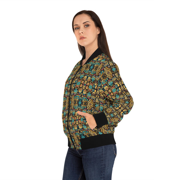 Aztec Gods Women's Bomber Jacket (AOP)