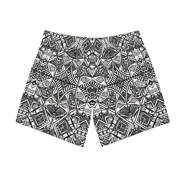 Ancient Aztec I Men's Elastic Beach Shorts (AOP)