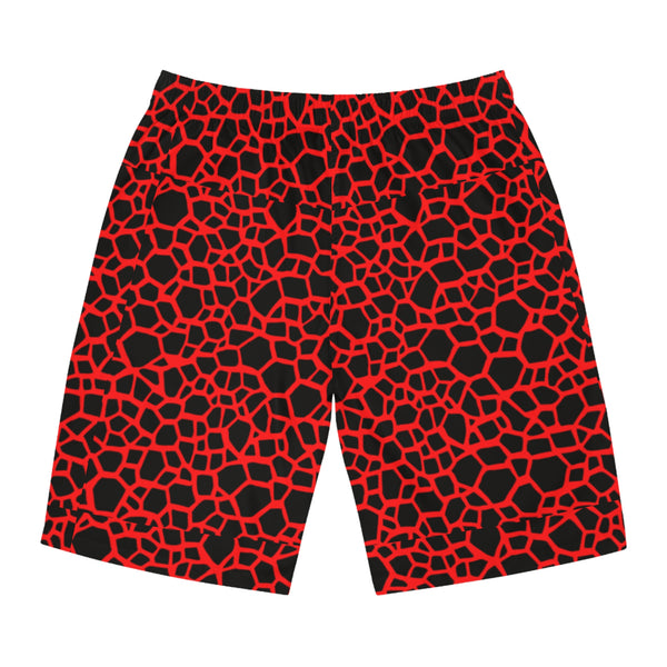 Red Dragon Scale Men's Board Shorts (AOP)