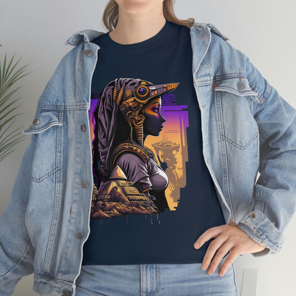 Egyptian Futuristic Femme Unisex Heavy Cotton Tee