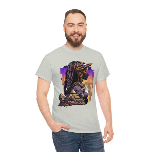 Egyptian Futuristic Femme Unisex Heavy Cotton Tee