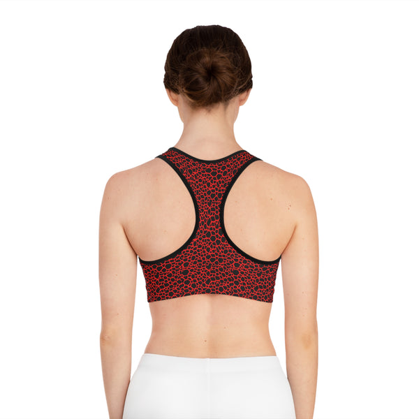 Red Dragon Scale Sports Bra (AOP)