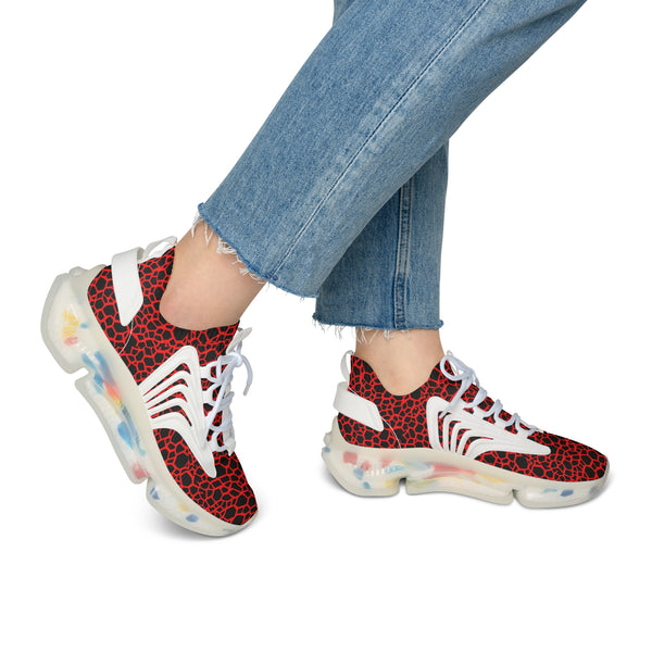 Red Dragon Scales Women's Mesh Sneakers