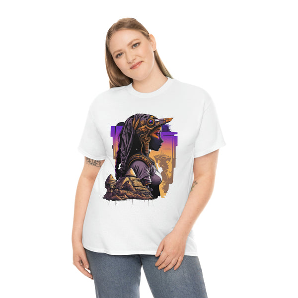 Egyptian Futuristic Femme Unisex Heavy Cotton Tee