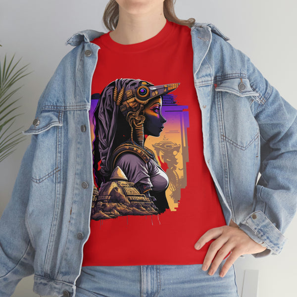 Egyptian Futuristic Femme Unisex Heavy Cotton Tee