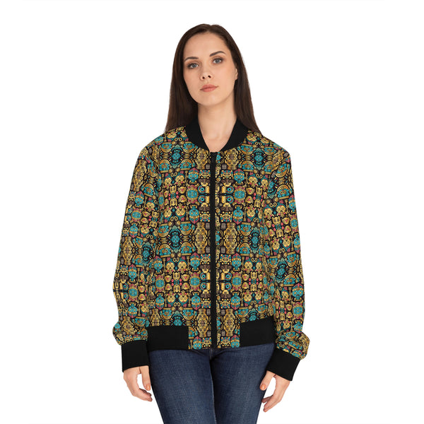 Aztec Gods Women's Bomber Jacket (AOP)