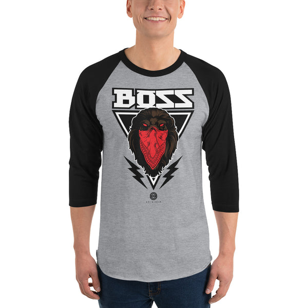 OG Boss Lion 3/4 sleeve raglan shirt