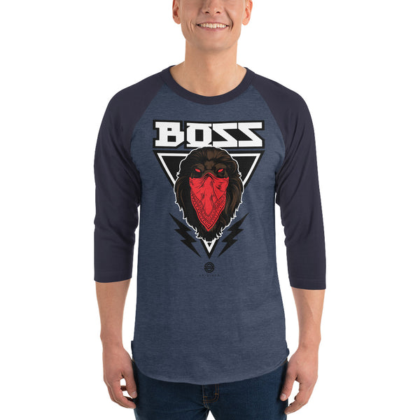 OG Boss Lion 3/4 sleeve raglan shirt