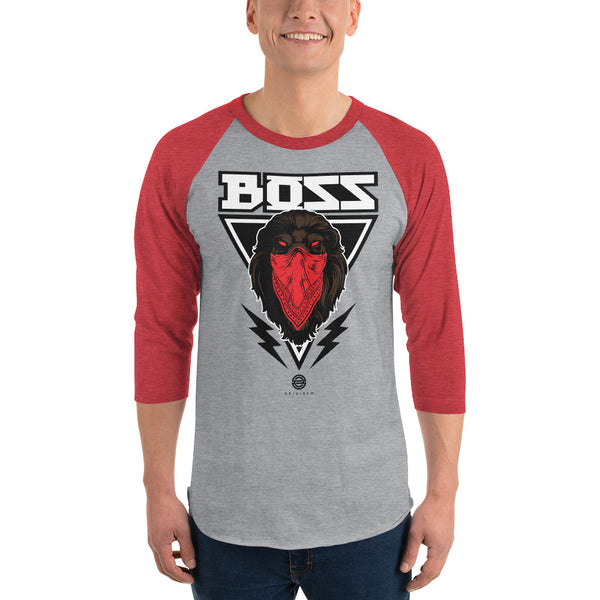 OG Boss Lion 3/4 sleeve raglan shirt