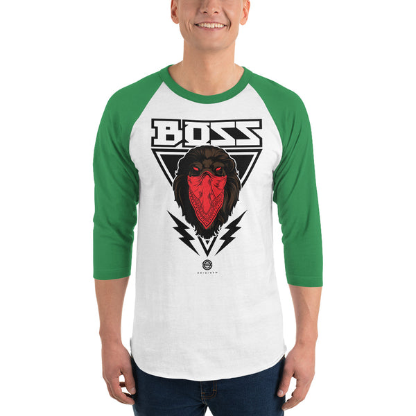 OG Boss Lion 3/4 sleeve raglan shirt